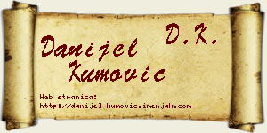 Danijel Kumović vizit kartica